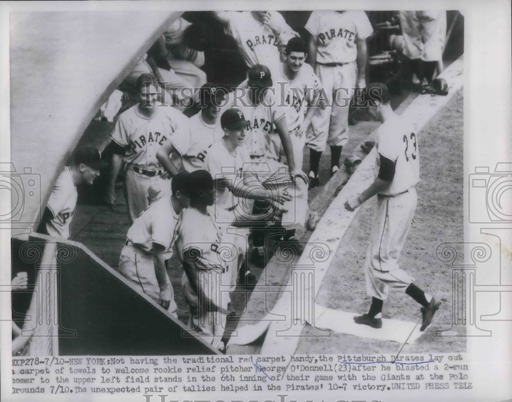 1954 Press Photo Pittsburg Pirates George O'Donnell - Historic Images