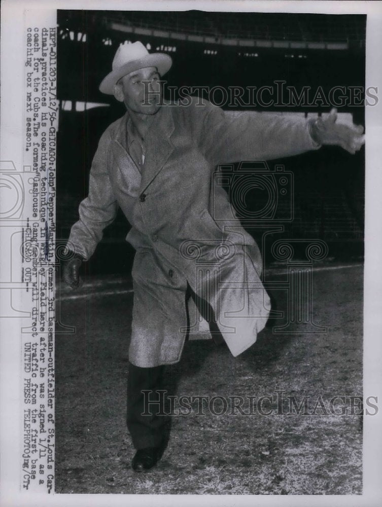 1956 John "Pepper" Martin Signs as Coach for Cubs - Historic Images