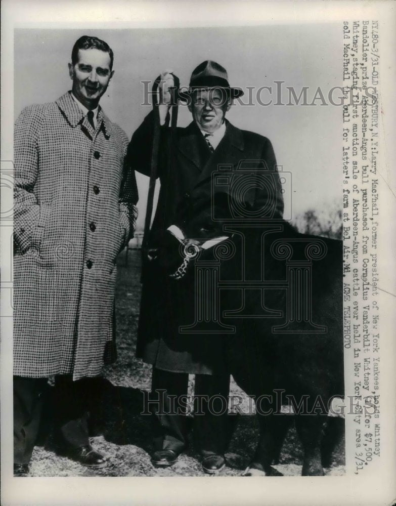Press Photo Larry MacPhail former president New York Yankees - Historic Images