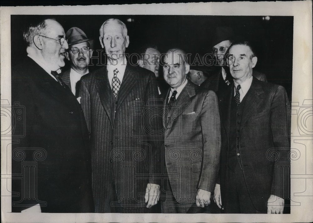 1946 Press Photo Mgr. Connie Mack of Pa.Athletic at Baseball League Convention.-Historic Images