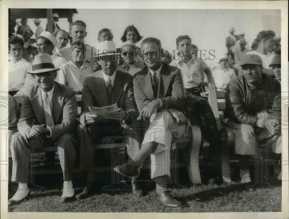 1935 Press Photo Connie Mack big leagues Louis F. Snedigar NY Giants - Historic Images