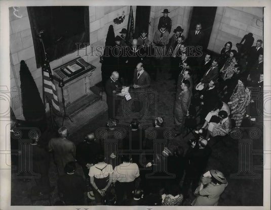 1938 Press Photo Silver Buffalo Award Connie Mack Dr. George J. Fisher - Historic Images