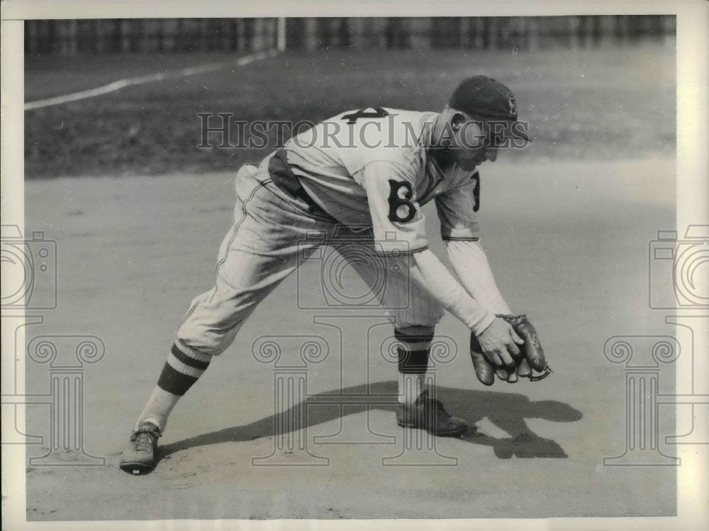 1934 Press Photo James W. Jordan, infielder, at Spring Training Camp - nea06477 - Historic Images