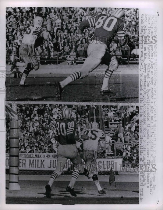 1962 Press Photo Packers Tom Moore, Jerry Martens vs SF 49ers - nea07914-Historic Images