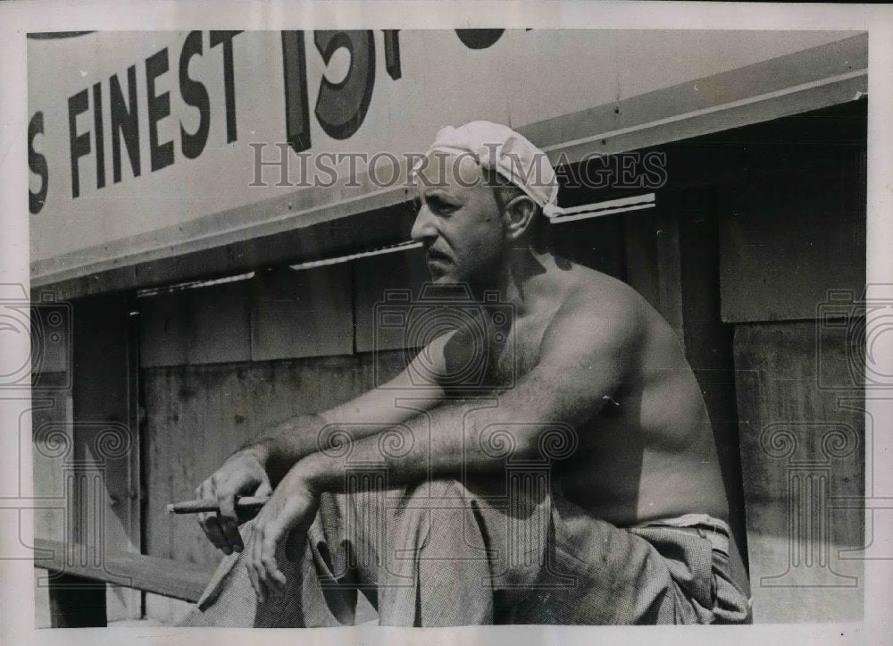 1937 Baseball fan of the New York Yankees watching at the Stadium - Historic Images