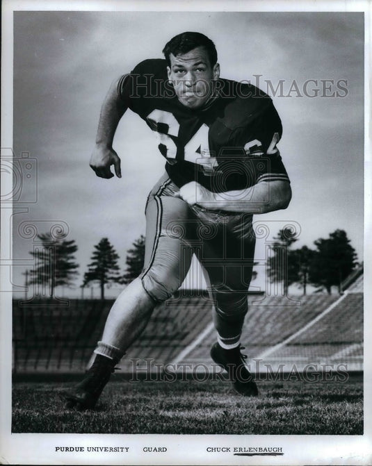 1966 Press Photo Purdue University Guard Chuck Erlenbaugh - nea08822 - Historic Images