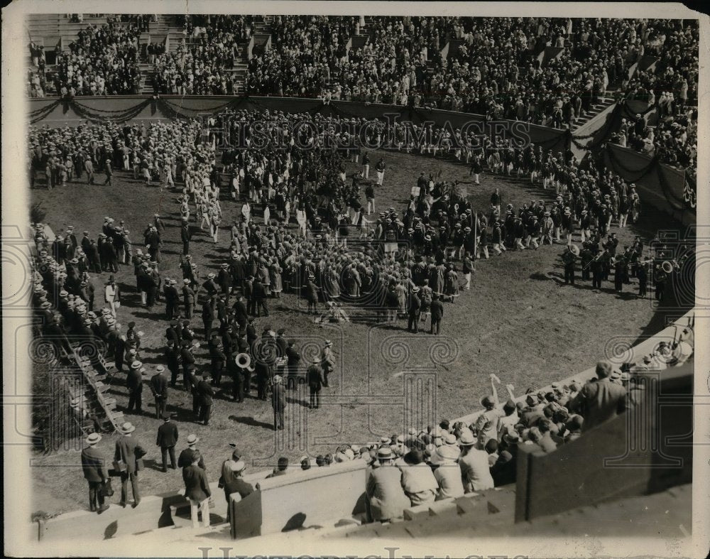 1930 classes of alumni gathered at Harvard Stadium  - Historic Images