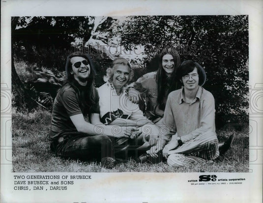 Press Photo Two Generation of Brubeck Dave and sons Chris Dan and Darius - Historic Images