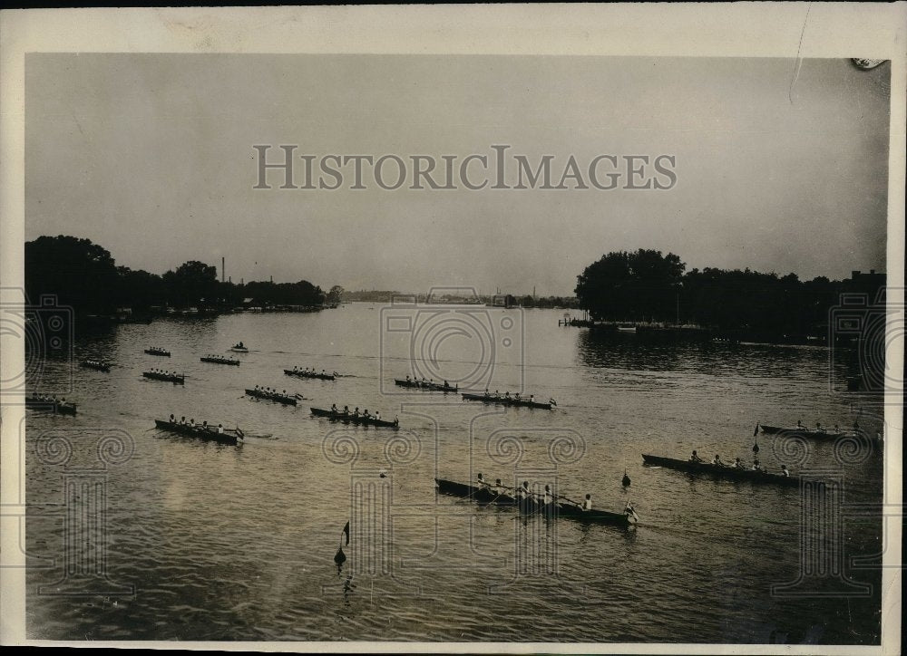 1931 The Grunau Regatta near Berlin Germany Rowers - Historic Images