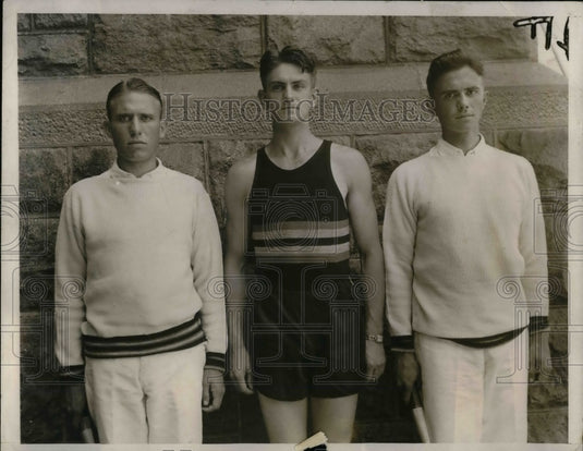 1933 Press Photo Loyd Fellenz, Ronald Martin, Edward O'Connell, West Point - Historic Images