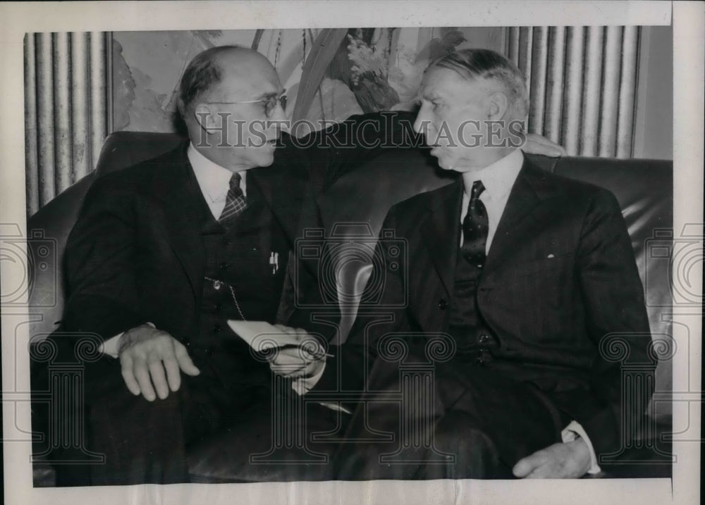 1938 Press Photo Athletics Owner Manager Connie Mack With CC Slapnicka-Historic Images