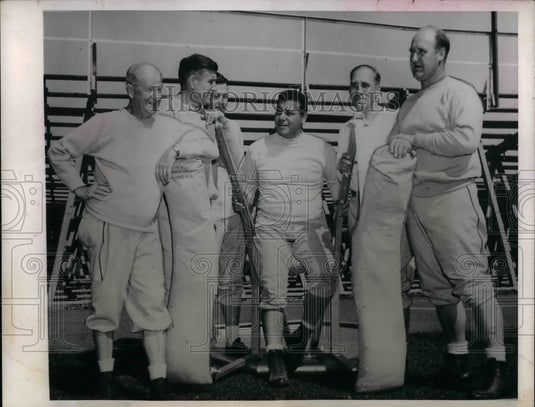 1945 Press Photo Colgate Football coaching Staff Andy Kerr Robert Gillson Richar - Historic Images