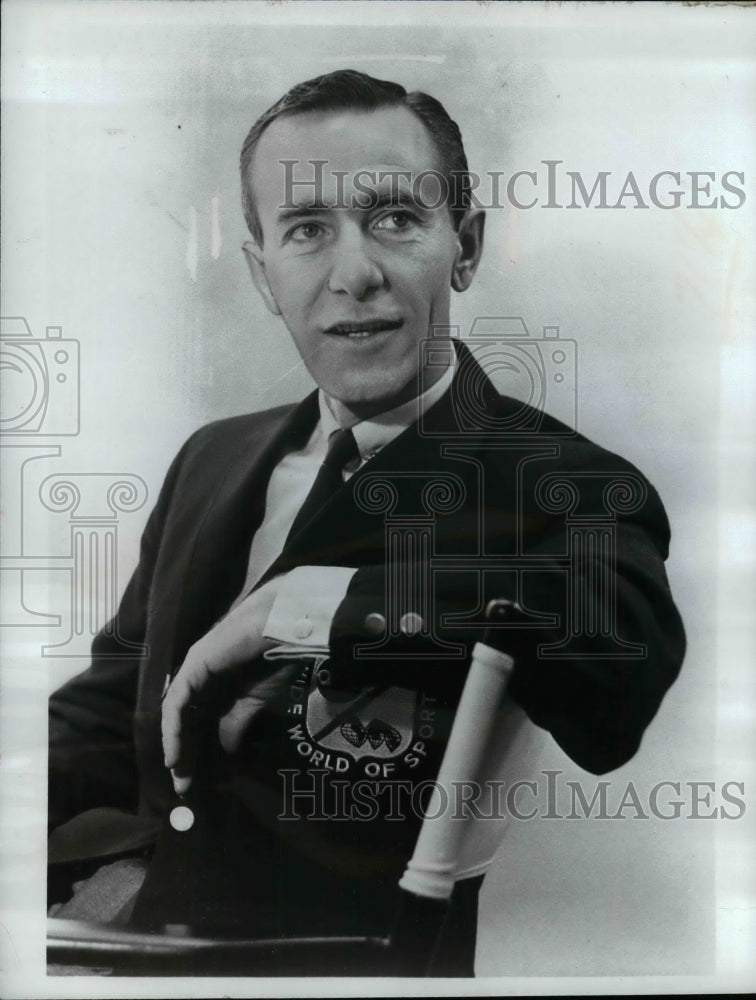 1965 American sportscaster Chris Schenkel  - Historic Images
