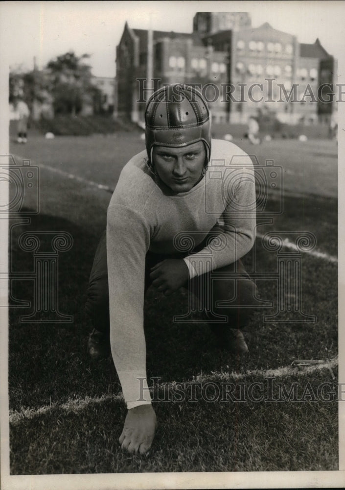 1930 Loyola Univ football guard, Jerry Cottschalk  - Historic Images