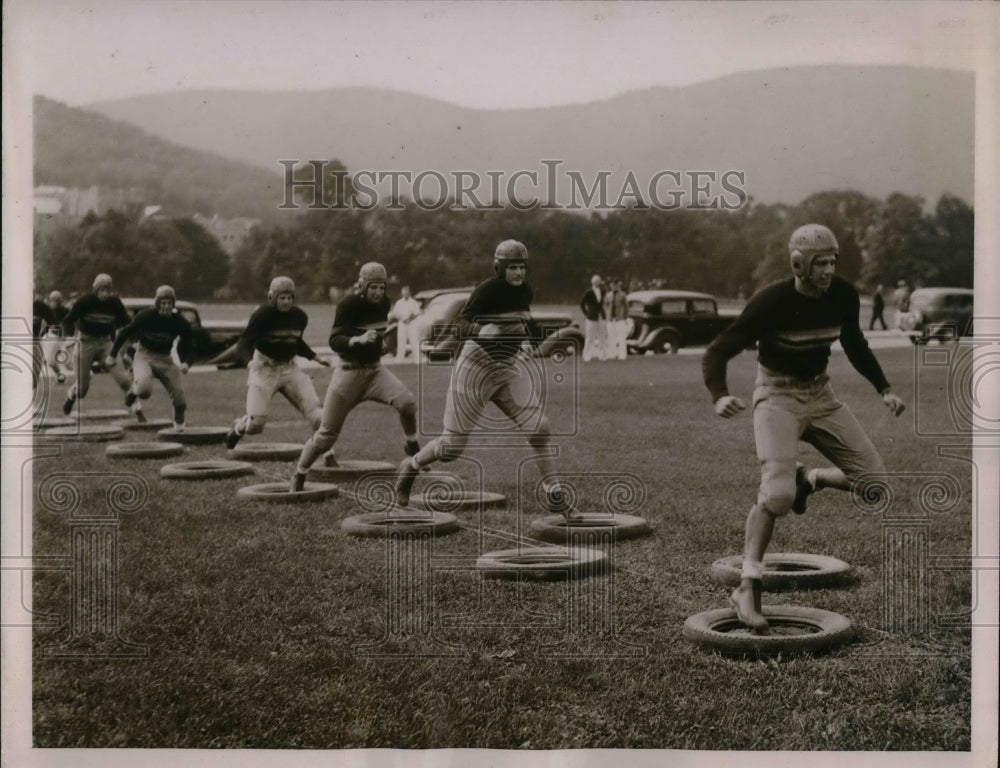 1936 West Point, NY football, squad at training - Historic Images