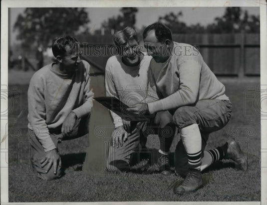1933 Press Photo Stanford University Coaching Staff Jim Lawson Ernie Navars-Historic Images