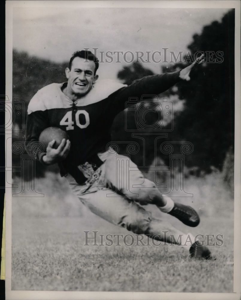 1938 Press Photo Gael Coach Slip Madigan Moving Halfback Lou Rimasma - nea14002 - Historic Images
