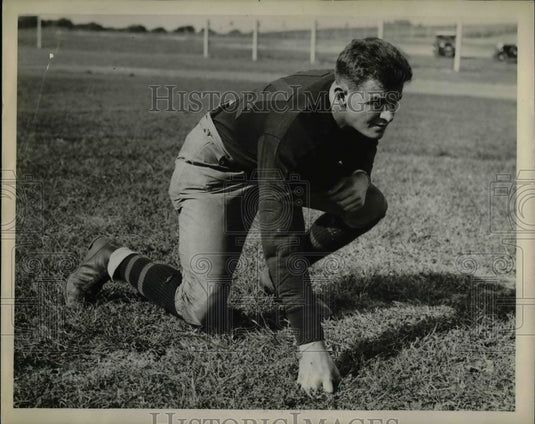 1934 Press Photo Co-Captain Owen James, Left Guard, Bucknell University - Historic Images