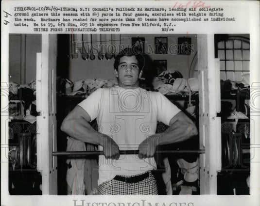 1969 Cornell's Fullback Ed Marinaro 843 Yards in Four Games - Historic Images