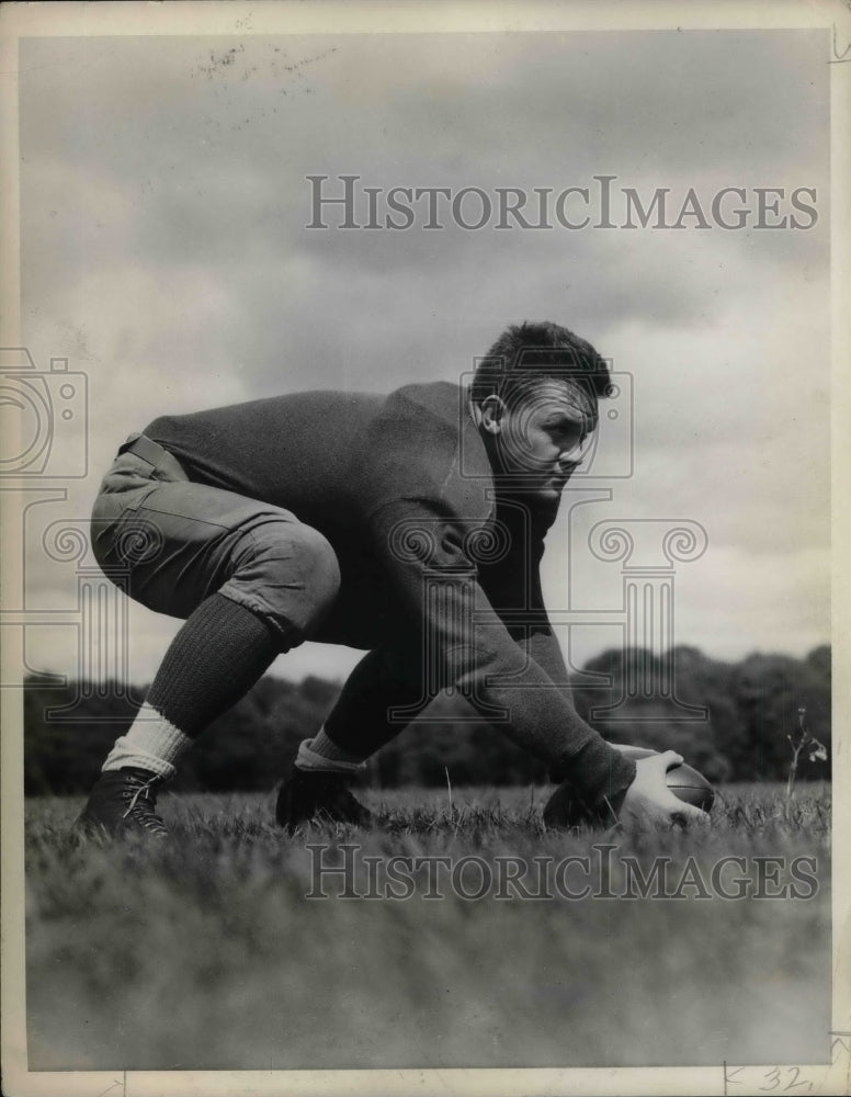 1938 Press Photo Manhattan College football center, Len Pomecter-Historic Images