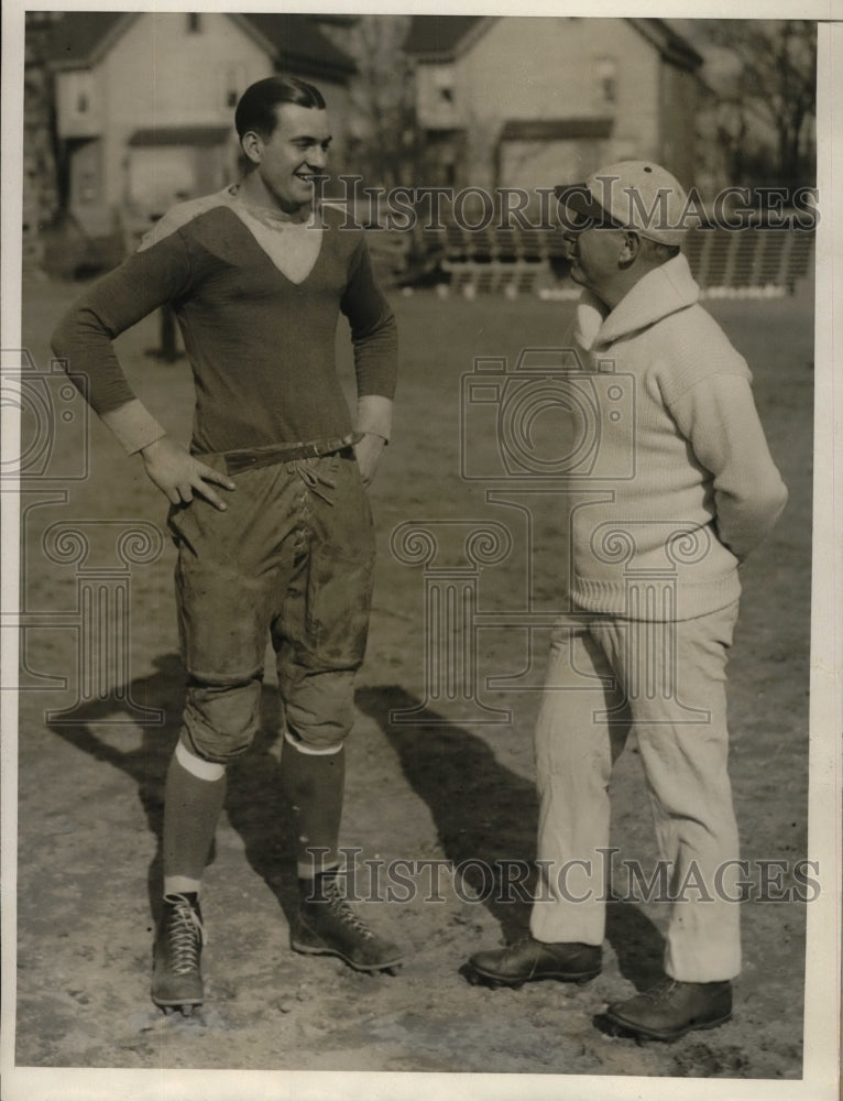 1930 Press Photo NY University coach &quot;Chick&quot; Neehan &amp; Jerry Nemeck - Historic Images