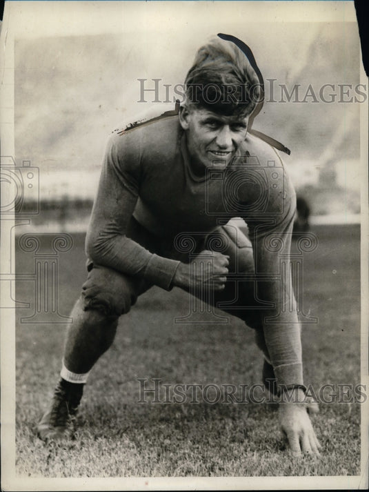 1931 Press Photo New Orleans University End Vernon Haynes During Practice - Historic Images