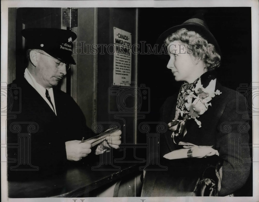 1938 Press Photo Mrs Jasmine Eddy Jensen returns from Shanghai - nea15760 - Historic Images