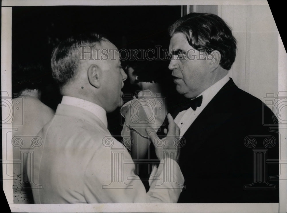 1937 Press Photo Rep. William Sirovich; John L. Lewis, CIO At Soviet Embassy - Historic Images