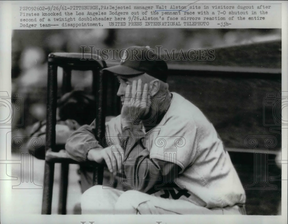 1961 Press Photo LA Dodger manager Walter Alston - nea15880-Historic Images