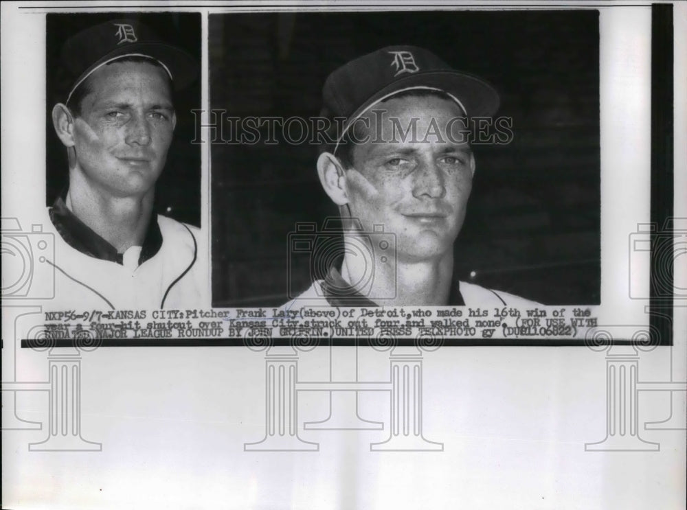 1956 Press Photo Detroit Tigers Pitcher Frank Lary - nea16853 - Historic Images