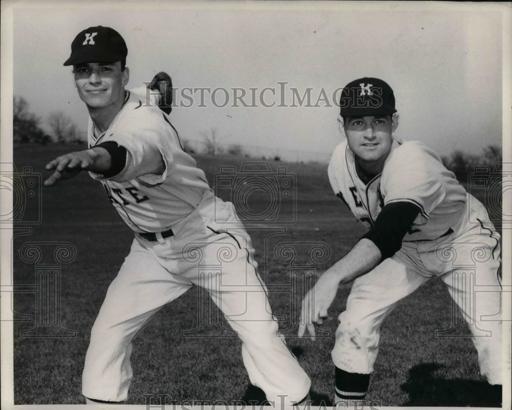 Kent State University Southpaw Pitchers, Tom Howells, Karl Harsh - Historic Images