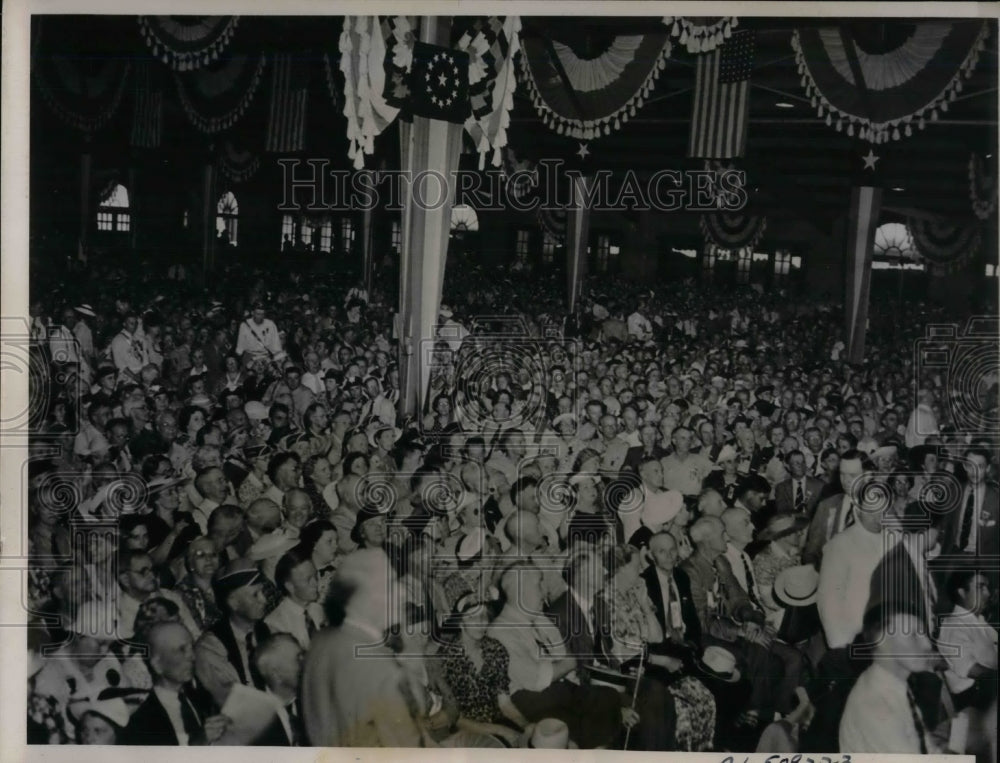 1939 Press Photo Delegates at Townsend Natl Convention at Cadel Tabernacle, Ind. - Historic Images