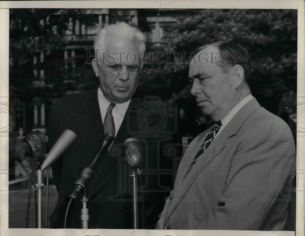 1954 Press Photo Sen Homer Fertguson &amp; House Speaker Joseph W. Martin - Historic Images
