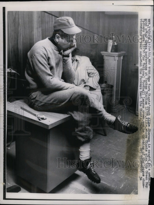 1962 New York Giants' Coach Allie Sherman at Yankee Stadium - Historic Images
