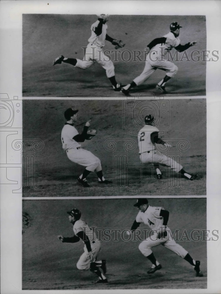 1961 Press Photo Zorro Versalles and Jerry Lumpe at baseball game - nea18713 - Historic Images