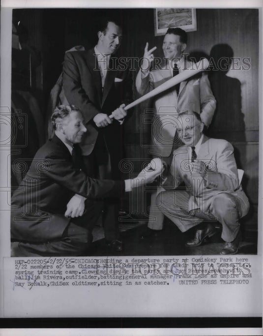 1955 Chicago White Sox Outfielder Jim Rivera & Frank Lane - Historic Images
