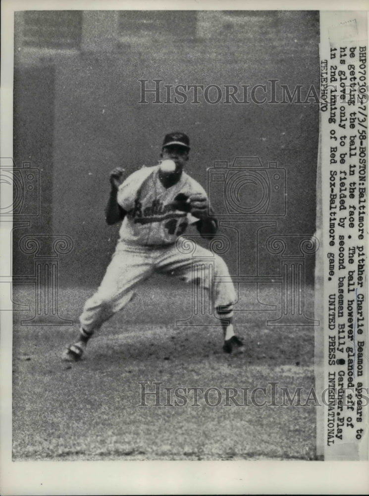 1958 Baltimore pitcher Charlie Beamion - Historic Images