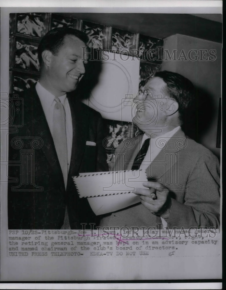 1955 Joe L. Brown Brach Rickey St. Pittsburgh Pirates - Historic Images
