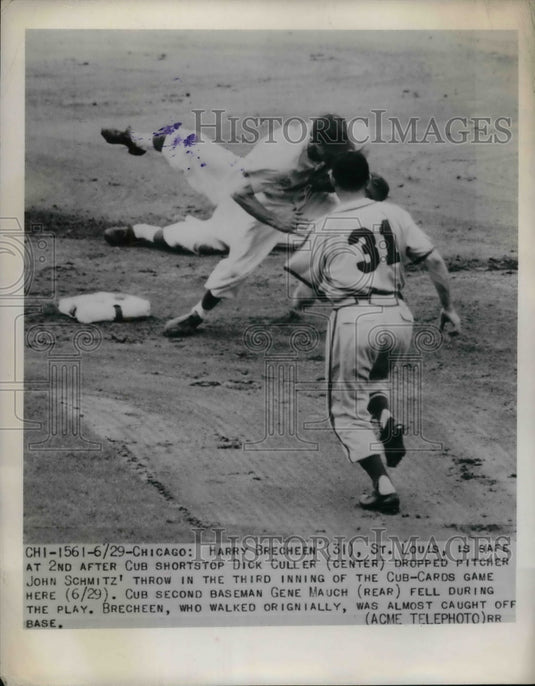 1948 Press Photo Harry Breechen St. Louis Cubs Dick Culler - nea19077 - Historic Images