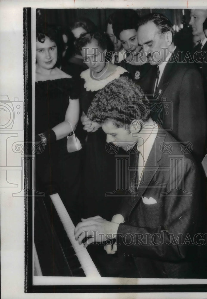 1959 Press Photo Pianist Van Clibuirn &amp; Soviet Deputy Premier A Mikoyan - Historic Images