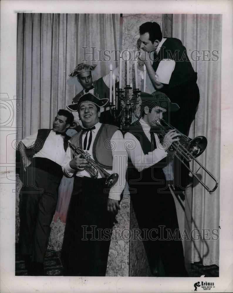 1956 Press Photo Music group &quot;Clique Mexacali&quot; performing - Historic Images