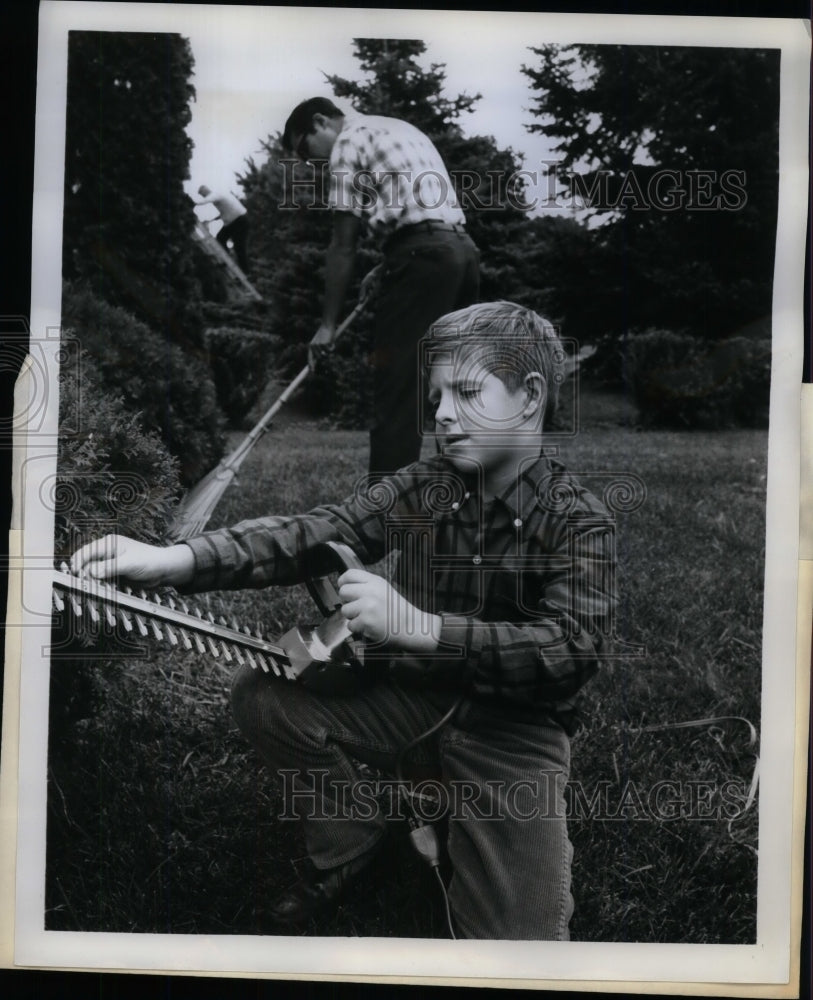 1969 Press Photo Boy Approaching Danger with Power Tool - nea19722-Historic Images