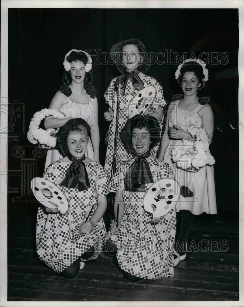 1960 Press Photo Maryann Hodnick, Dorothy Coghill, Betsy Moon &amp; Adele Herman - Historic Images