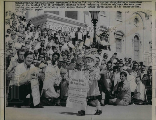 1970 Press Photo Charles E. Kirby Demonstration Capitol - nea19855 - Historic Images
