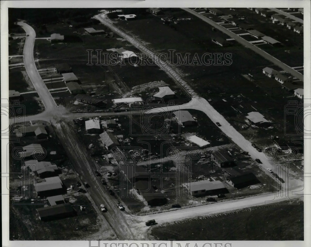 1954 Press Photo Aerial View of Air Conditioned Village of 22 Houses - nea19920 - Historic Images