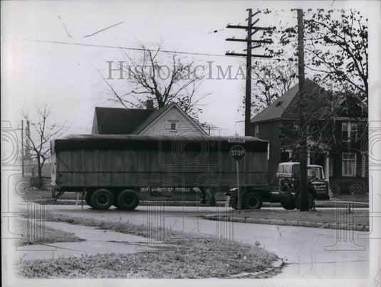 Cleveland Bound Truck Leaves Detroit Terminal - Historic Images