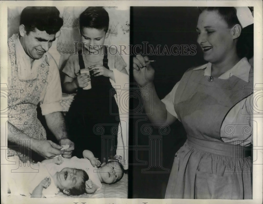 1943 Press Photo Regina Friga voulenteers at the Red Cross - nea19983 - Historic Images