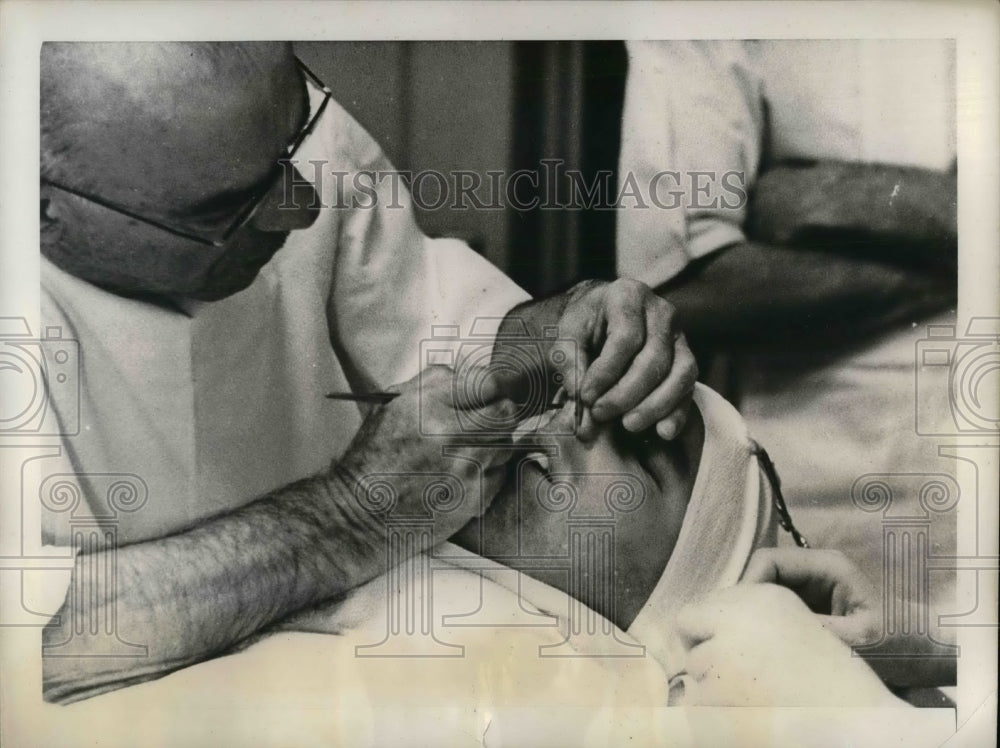 1937 Press Photo Barry Staunch, Dr. James Stotter, Plastic Surgery - nea20018 - Historic Images