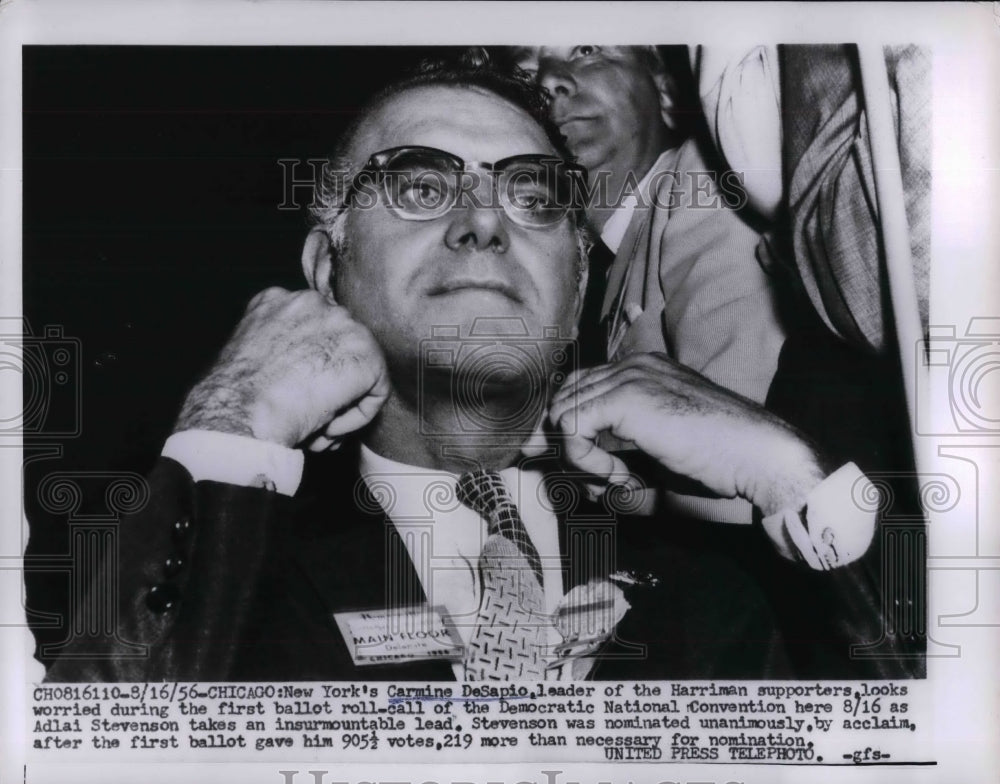 1956 NYC Carmine DeSapio at Democratic Natl Convention  - Historic Images