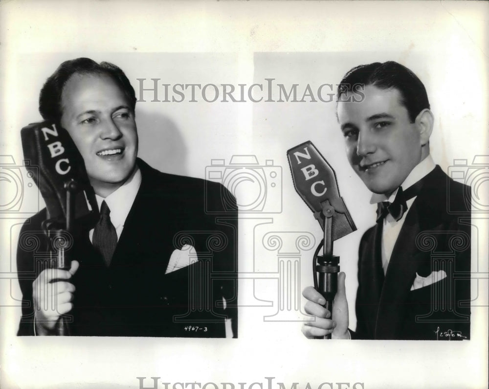 1938 Press Photo Singer Phil Duey &amp; John Carter for NBC radio - Historic Images